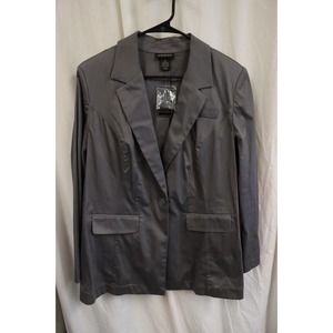 NWT Lane Bryant Blazer Size 14 Gray Blazer Long Sleeves (3)